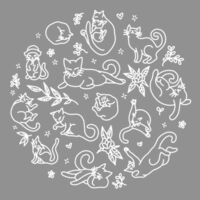 Many Cats Women's Cropped Tee Design