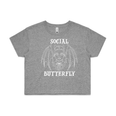Social Butterfly Women’s Cropped Tee Thumbnail